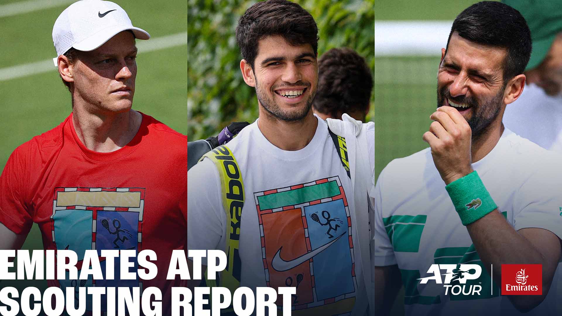 Jannik Sinner/Carlos Alcaraz/Novak Djokovic