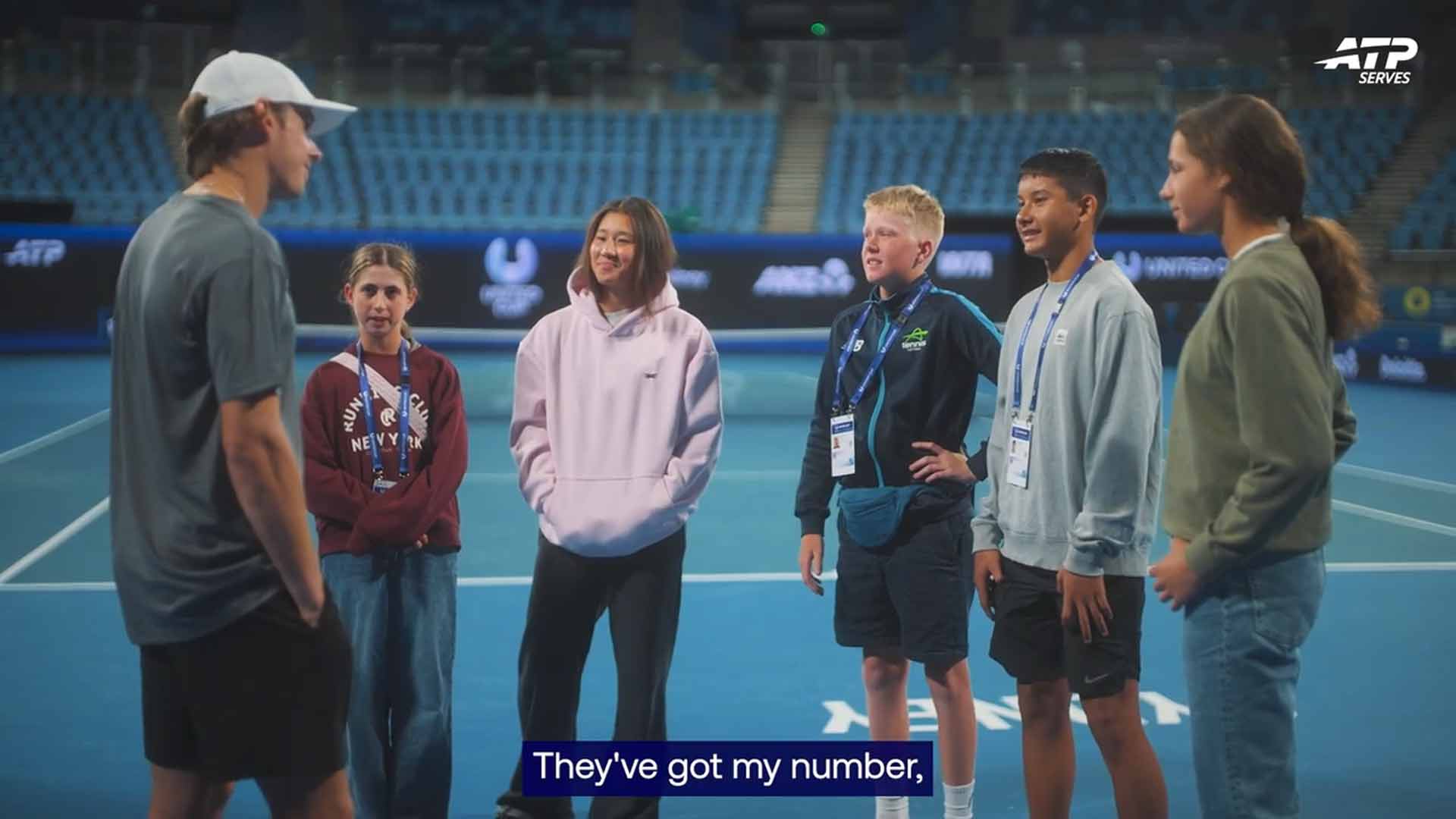Alex de Minaur spends time with kids pursuing their dreams in tennis.