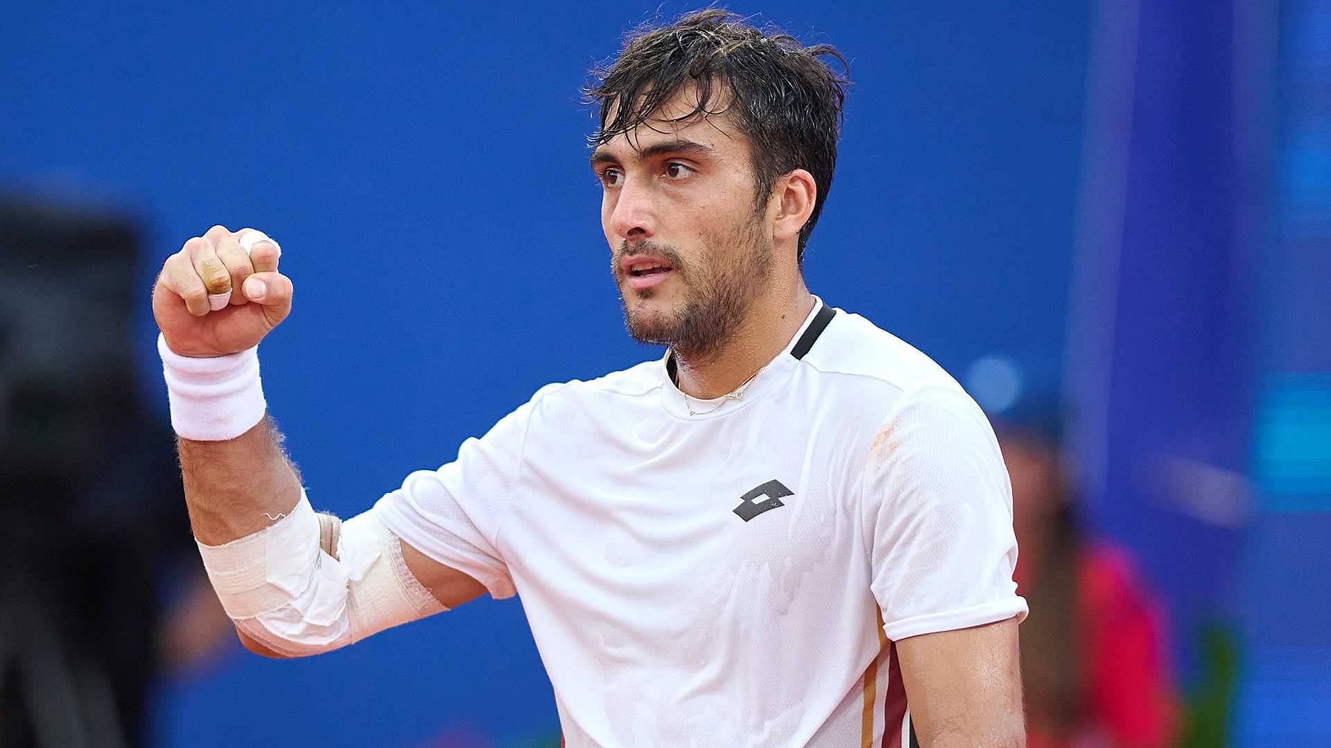 Roman Andres Burruchaga upset top seed Flavio Cobolli on Wednesday in Umag.
