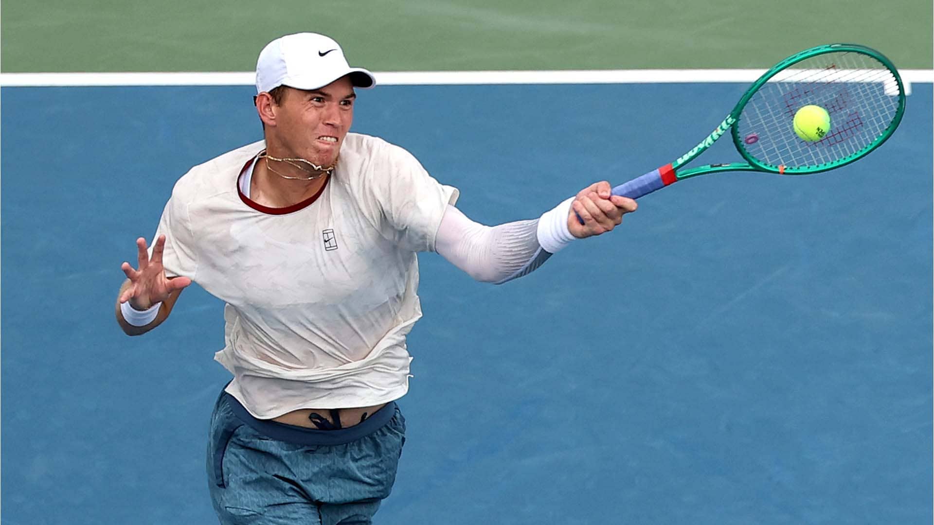 Martin Damm defeats Daniil Medvedev 7-5, 6-3 on Tuesday (File photo).