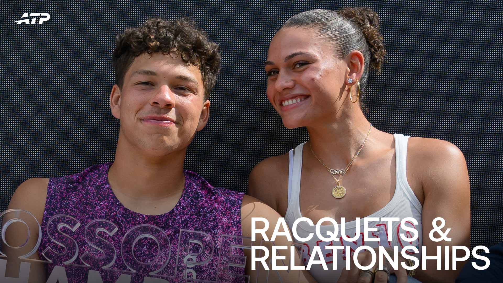 Ben Shelton and Trinity Rodman earlier this year after Shelton won the Stuttgart title.