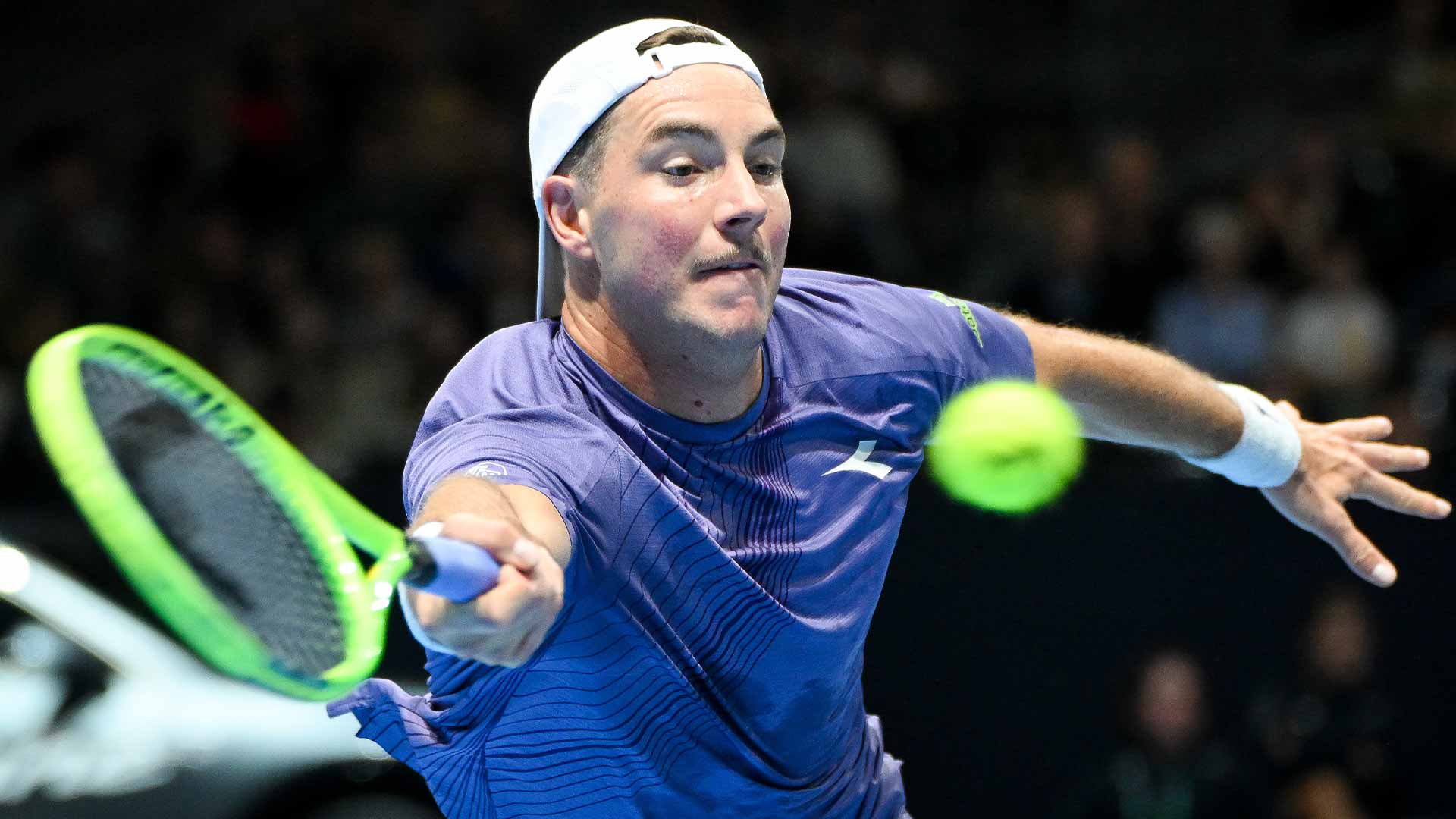 Jan-Lennard Struff upsets top seed Arthur Fils on Saturday in Brussels.