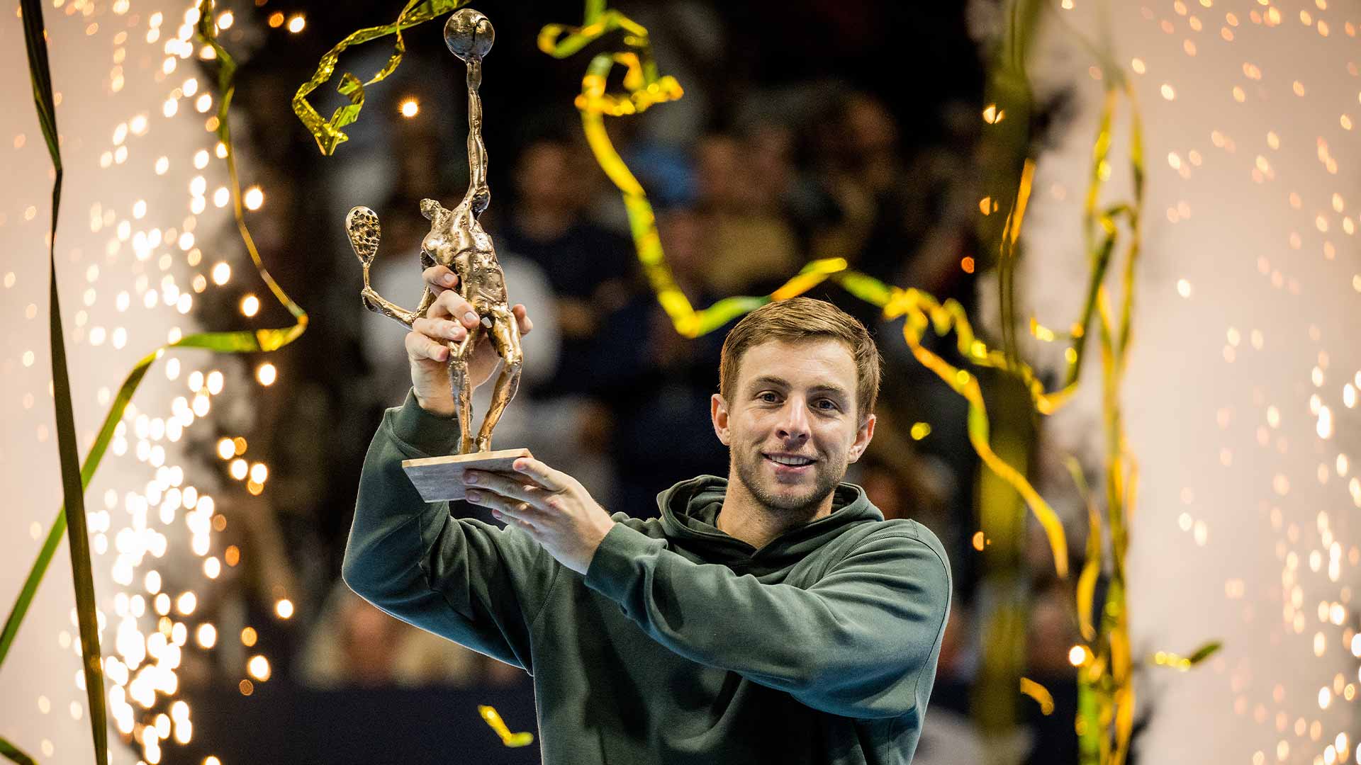 Tallon Griekspoor defeats Jan-Lennard Struff in the Brussels final on Sunday.